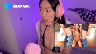 Lana Rhoades GANGBANG porno reakce - Hot asijských OnlyFans Slut Kimi Park