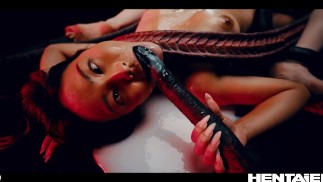 Rae Lil Black y Jia Lissa monstruo asiático 3d follada Hentai creampie sin censura