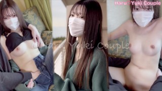 Two consecutive creampies for a fair-skinned beauty with beautiful breasts at a hot spring resort