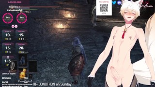 femboy vtuber v prdeli sex stroj [M4M nsfw audio mužské sténání]