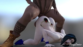 Teen Titans - Ravin anal follada por un enorme hombre africano tatuado de la BBC