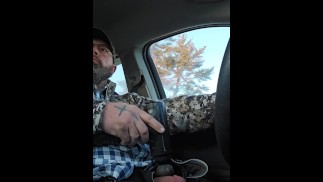 Cumming on my drive to work.
