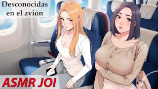 Se me salió la leche rápido con las voces españolas de este vídeo. Fantasía en el avión JOI.
