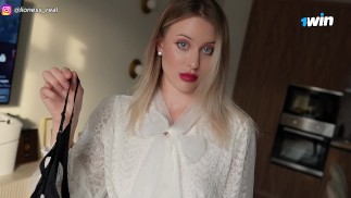 My Stepmom Jerked Off Her Panties and Let Me Fuck Her, Tearing Her Tights!