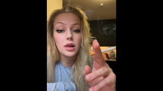 ¡NO PUEDO DEJAR DE FUMAR! Blonde noruega fumando 2 packs al día