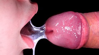 Ha succhiato il mio cazzo da vicino! Delicatamente lungo tempo cum giocare prendere in giro il cazzo