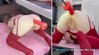 Anale orgasmes op de neukmachine met Britse MILF Lisa Essex