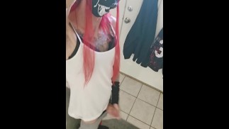 E-Girl Femboy  - Ritzy Styles - Rubs her big girl cock for you