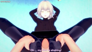 POV хентай футджоб от Жанны д'Арк из Fate/Grand Order