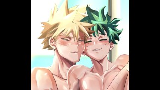 Manželé Kacchan a Deku ve svém domě