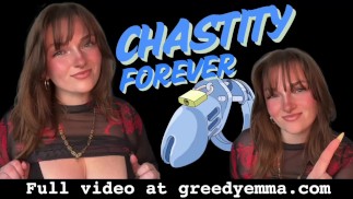 Chastity Forever - Chastity zařízení Paroháč v kleci ovládání orgasmu Odepření verbálního ponížení Goddess