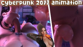 Panam de Cyberpunk 2077 a d’énormes boules et la chatte futanari (animation HentaiVr) - Jazziuu