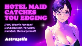 SIRVIENTA DEL HOTEL TE PILLA BORDEANDO 🫧 [ASMR Audio] Femdom, Paja, Exhibicionismo, Aliento