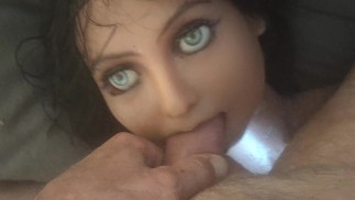 Doll sucks deep