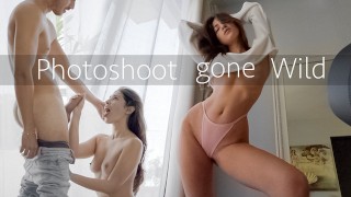 Hotフィットネスモデルは本物の写真撮影中に犯される