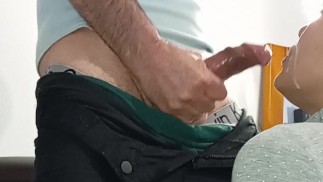 DIEPE PIJPBEURT EN SPERMA OP HET GEZICHT