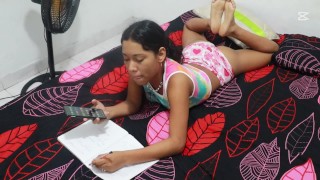 Step Sister COLOMBIAN  asks me for help to do her school work! - Jhondick