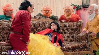 Snow White gets lost in the forest and gets fucked by the 7 dwarfs.