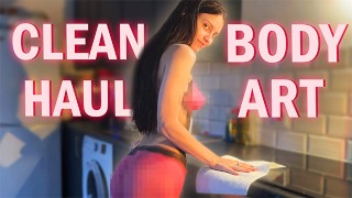 4K Body Art BodySuit Teen - Eu limpo a cozinha para te excitar
