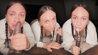 POV-Blowjob: Blasen auf großem Schwanz 🫧 Schlampiger Blowjob