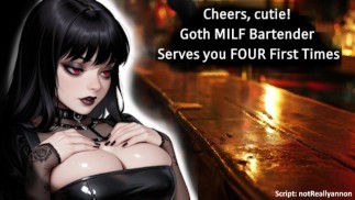 [F4M] Goth MILF Barman vás obslouží ČTYŘIKRÁT poprvé (Erotic Audio) (+ After Care)