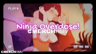 Ninja Overdose - Naruto Waifus hebzuchtig voor lul! Hentai HMV - CMerchHMV