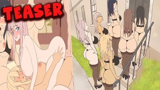 TEASER. 6 meiden neukten een kerel gangbang. Hentai 2025