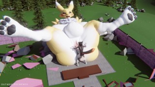 Renamon en Aak hebben plezier