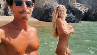 Ze liet me klaarkomen in minder dan een minuut op het openbare strand