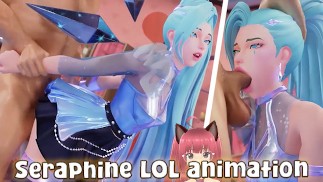 リーグ・オブ・レジェンドのセラピネに私の巨大なコックをGivingする(Bewyx animation)-Jazziuu