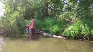 On kayaking trip we stop on a tiny island to fuck other couple caches us right before orgasm