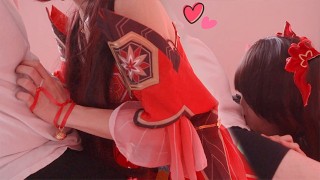 【崩壊スターレール】 花火🏮女装コスプレイヤーのフェラ・手コキ【個人撮影】 13