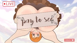 TEASER WEBCAM-STREAMER NAMI WORDT GENEUKT! One Piece Hentai Anime seks * cartoon porno * 2d 2025