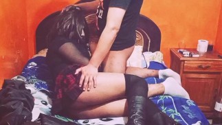 culeando a crossdresser pasiva femboy gritona