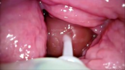 Goze dentro de mim uma e outra vez! Câmera dentro da Vagina Creampie Cervix POV