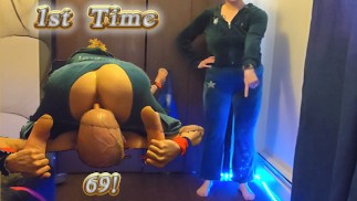 (Pierwszy raz 69!) Bądź dobrym, uległym chłopcem i żebrzej! - Femdom Playboy welurowy dres