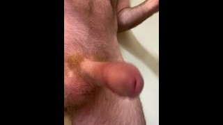Slapping my strong hard cock back and forth makes it even harder