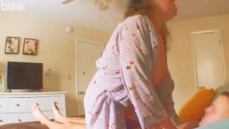 Unfaithful wife has neighbor come over to ride and eat her while husband is at work