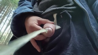 Draußen auf dich pinkeln POV - öffentliche Pisse
