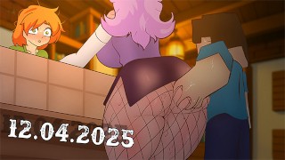 Minecraft - harigt een vrouwelijke winkelbezoeker! Hentai Anime seks * cartoon porno * 2d 2025