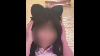 人妻 メイドコスプレ フェラから生挿入 リアル生イキ 濃厚人妻セックス