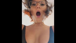 Dripping pussy creampie. POV drips cum onto YOUR face