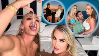 PAREJA SWINGER ELIGE A MILF RUBIA EN LA PLAYA PARA UN TRÍO