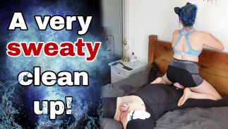 Trénink Zero Femdom Zpocený Facesitting Slave! Orgasmy Cum Skutečné Domácí amatérské MILF