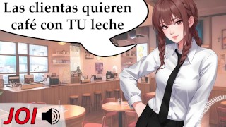 Correte sin parar la cafetería sexual. JOI hentai en español.