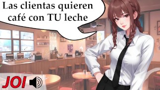 Correte sin parar la cafetería sexual. JOI hentai en español.