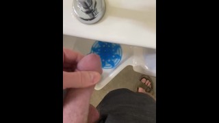 Piss Break at the Urinal. Figured I’d record it for those who like to watch men piss.
