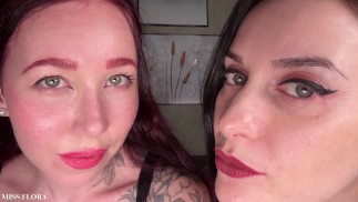 Goddess Esluna Love en ik zal je verwonderen met onze doordringende groene ogen