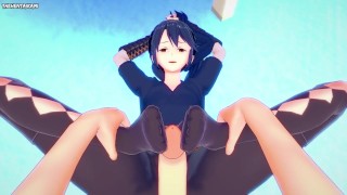 POV Hentai Footjob from Oboro from Fire Emblem
