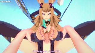 POV Hentai Footjob de Metera de Granblue Fantasy